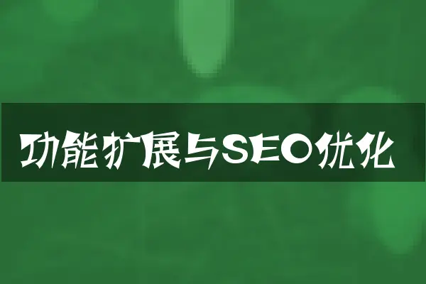 功能扩展与SEO优化
