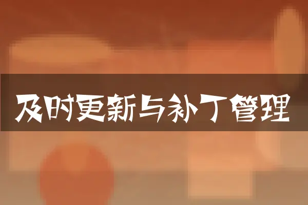 及时更新与补丁管理